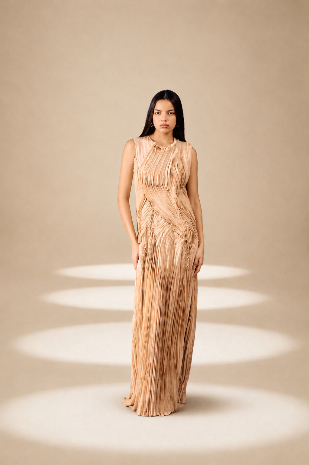 Layered Dress Champagne viscose