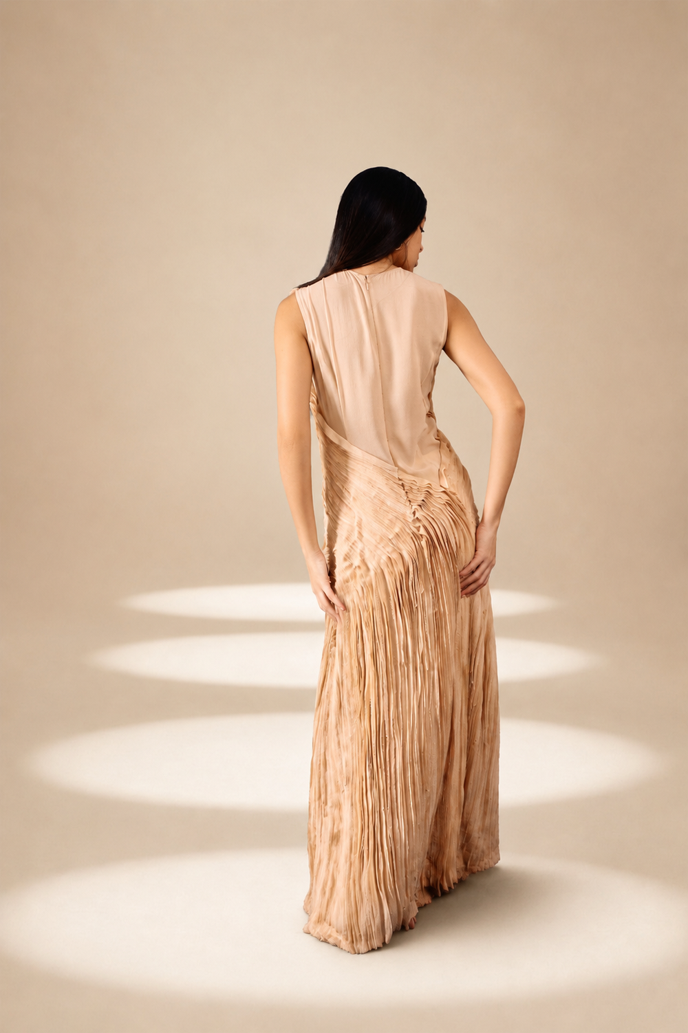 Layered Dress Champagne viscose
