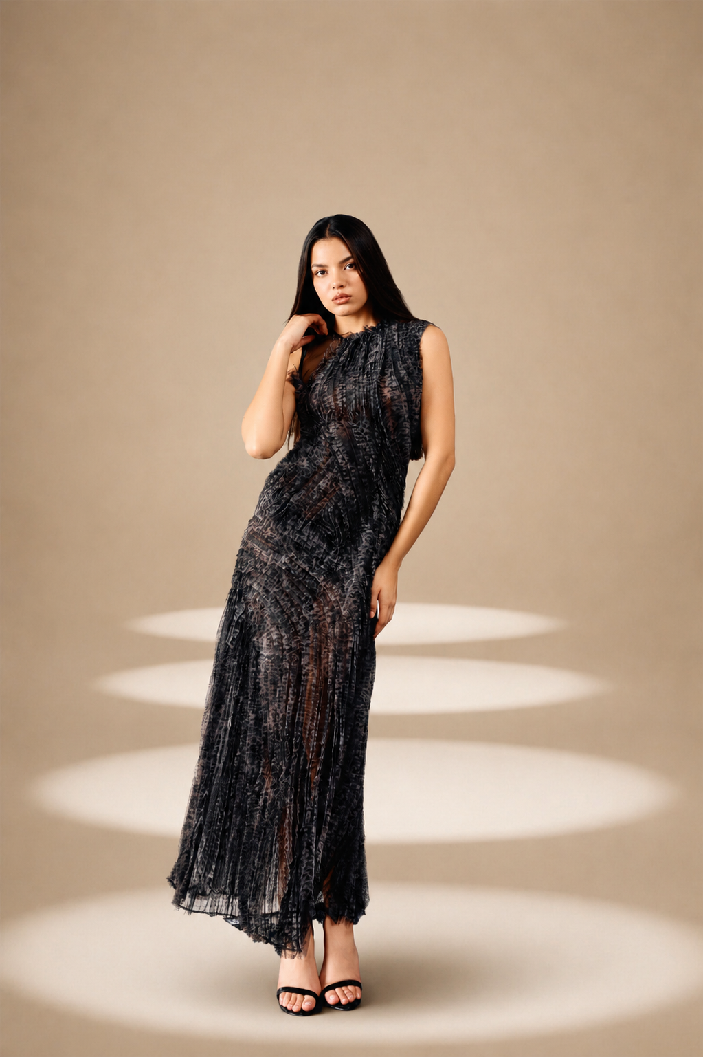 Layered Dress Feral nylon-mesh