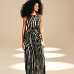 Layered Dress Dense Garden viscose