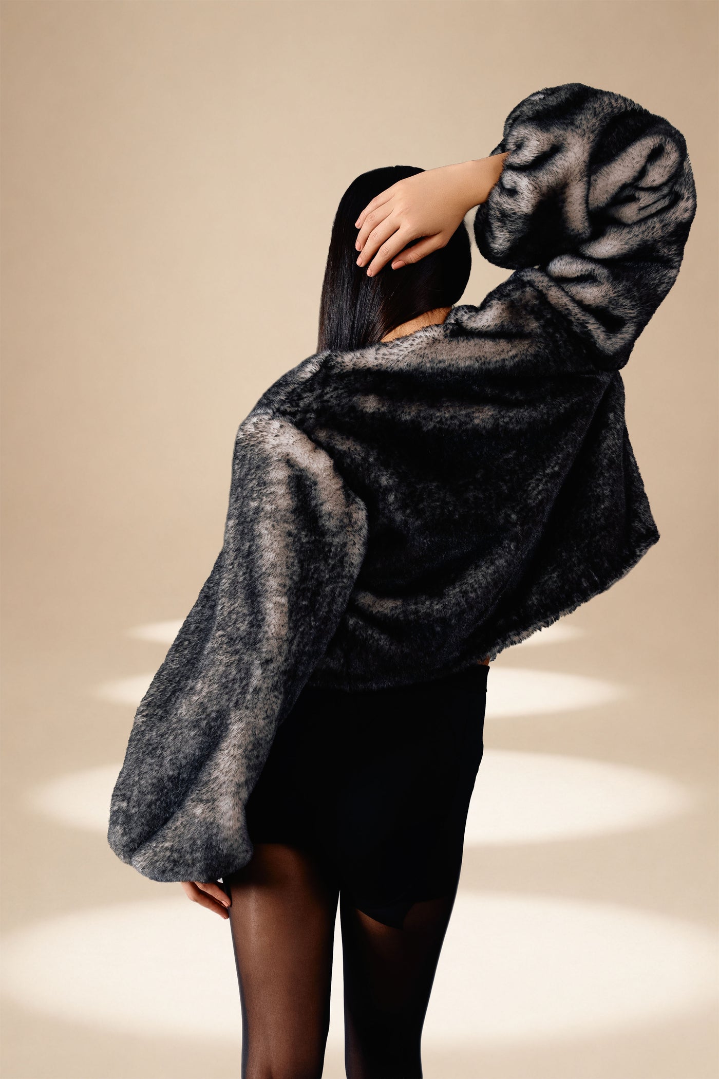 Mystique Jacket Ash long-fur