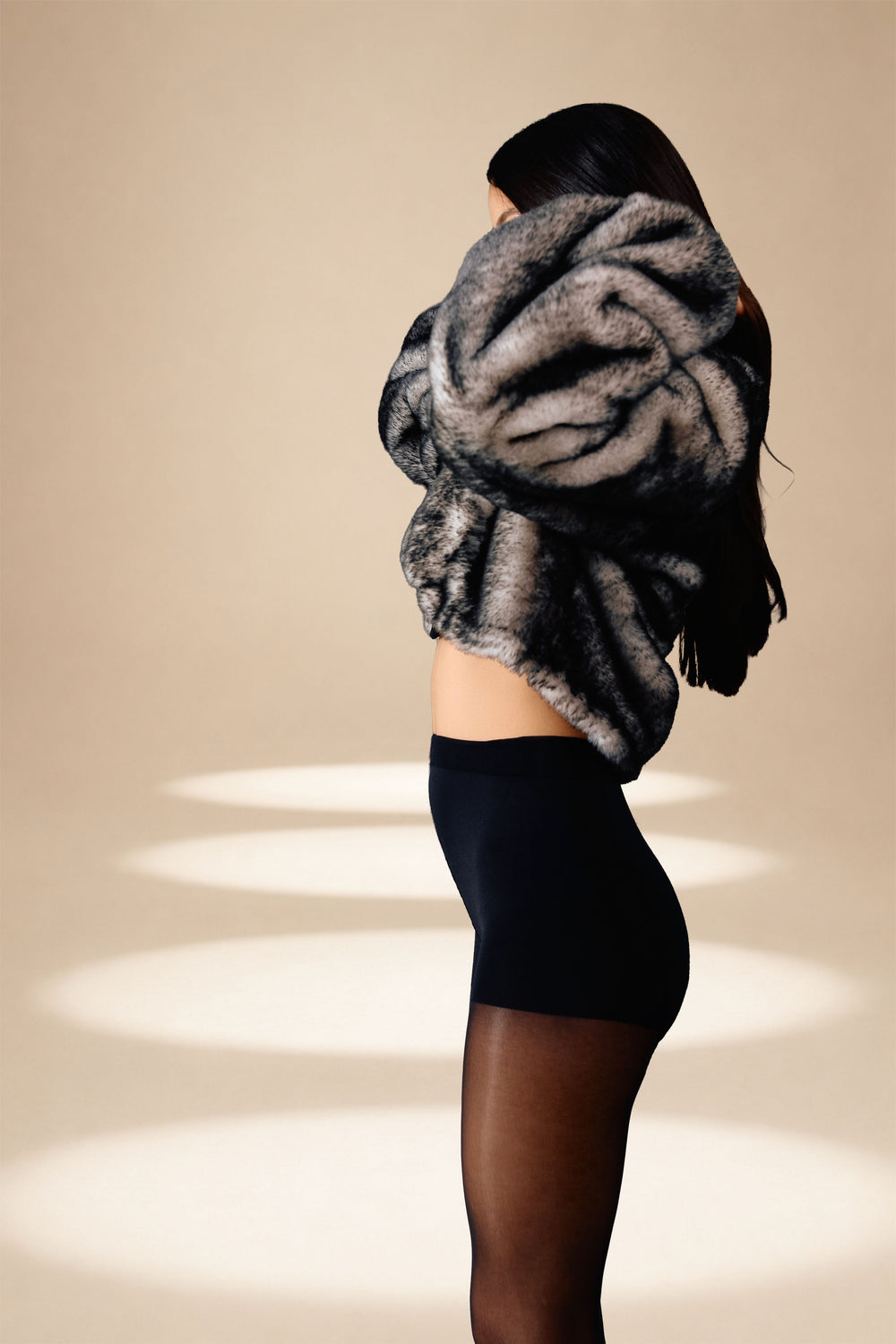 Mystique Jacket Ash long-fur