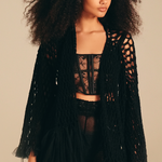 Openwork Muse Wrap Midnight nylon-mesh