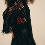 Openwork Muse Wrap Midnight nylon-mesh