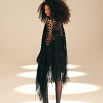Openwork Muse Wrap Midnight nylon-mesh