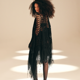 Openwork Muse Wrap Midnight nylon-mesh