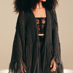 Openwork Muse Wrap Ash nylon-mesh