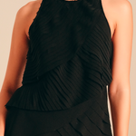 Panelle Mini Dress Midnight textured-crepe