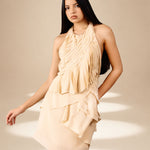 Panelle Mini Dress Champagne viscose