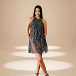 Panelle Mini Dress Dense Garden nylon