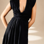 Side Sweep Dress Midnight orange-fibre