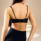 Threadscape Crop Corset Midnight nylon-mesh-viscose