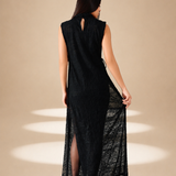 Unveil Embroidered Overlay Midnight nylon