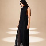 Unveil Embroidered Overlay Midnight nylon