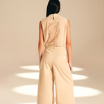 Unveiled Embroidered Top Champagne viscose-nylon