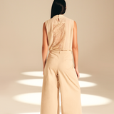 Unveiled Embroidered Top Champagne viscose-nylon