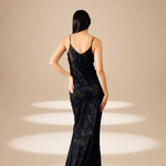 Veil Embroidered  Dress Midnight nylon
