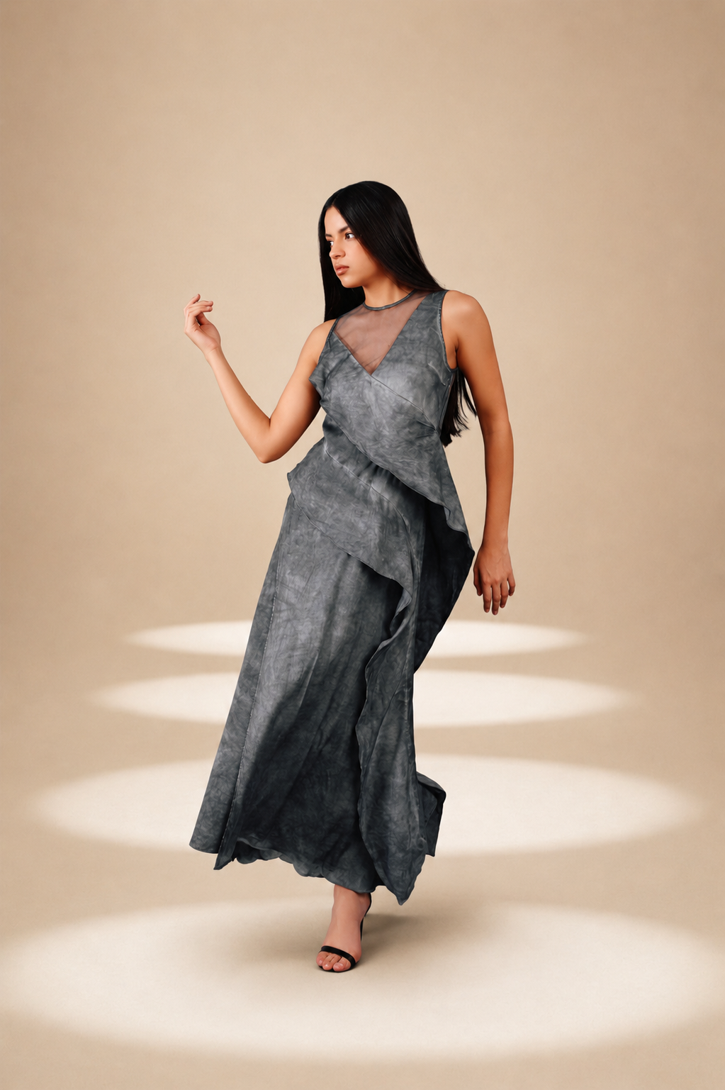 Washed Reverie Dress Ash orange-fibre-nylon
